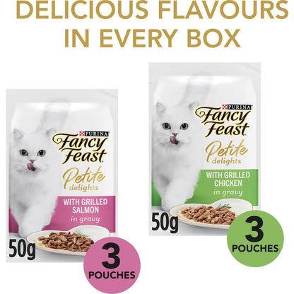 Fancy Feast Petite Delights Chicken & Salmon Wet Cat Food 50g X 6 Pack