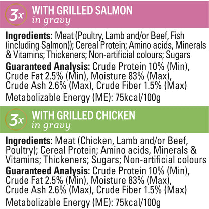 Fancy Feast Petite Delights Chicken & Salmon Wet Cat Food 50g X 6 Pack