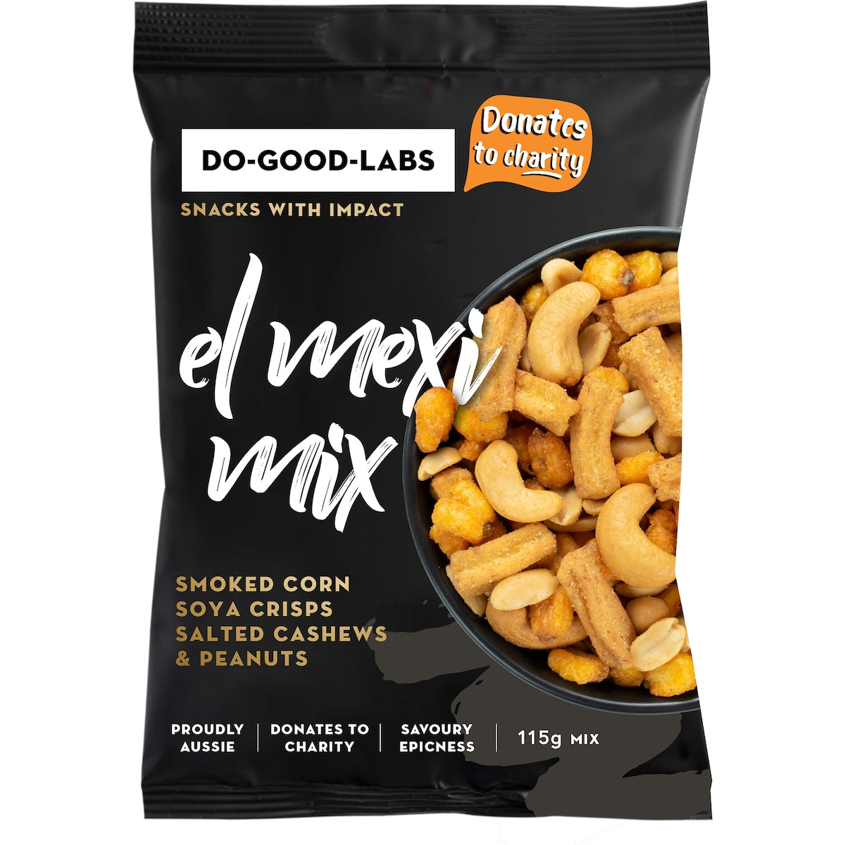 Do Good Labs El Mexi Mix Smoked Corn, Soya Crisps, Cashews & Nuts 115g