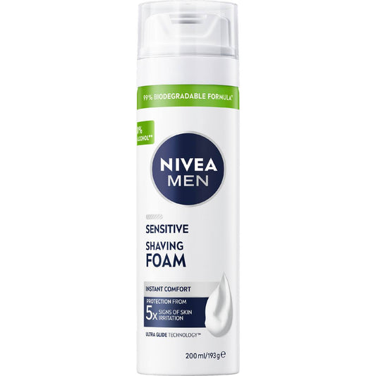Nivea Men Sensitive Shave Foam With 5 In 1 Protection 200ml