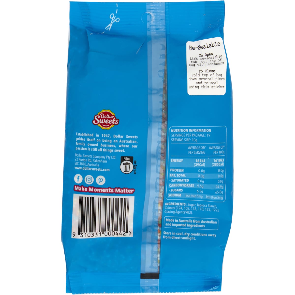 Dollar Sweets 100's & 1000's 190g