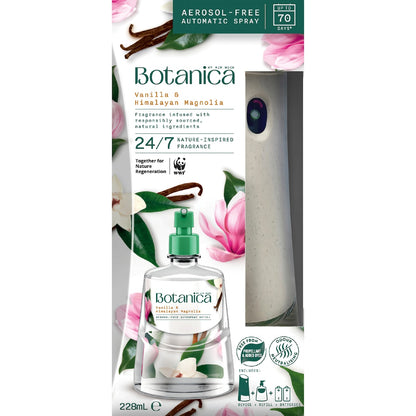 Botanica Auto Air Freshener Vanilla & Himalayan Magnolia 228ml