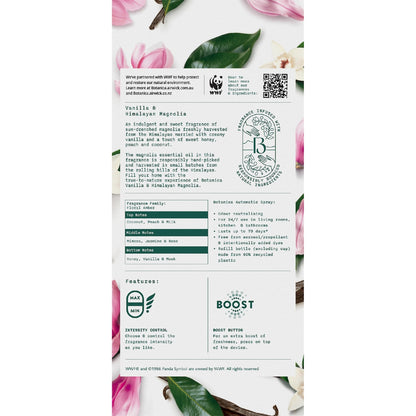 Botanica Auto Air Freshener Vanilla & Himalayan Magnolia 228ml