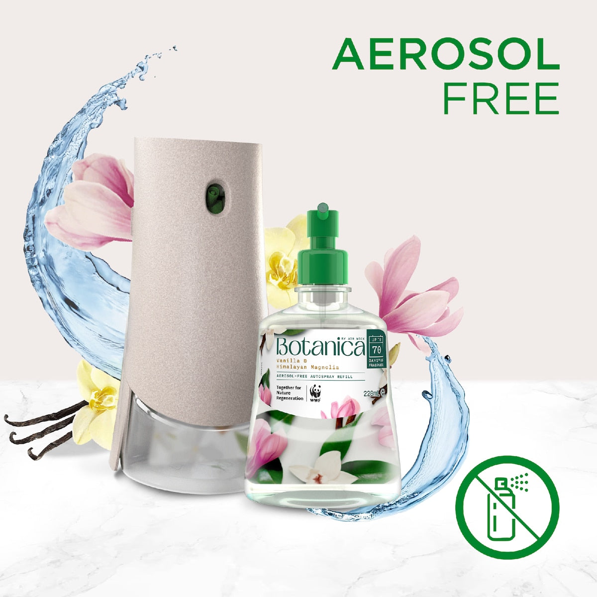 Botanica Auto Air Freshener Vanilla & Himalayan Magnolia 228ml