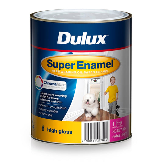Dulux Extra Bright High Gloss Enamel Paint - 1L