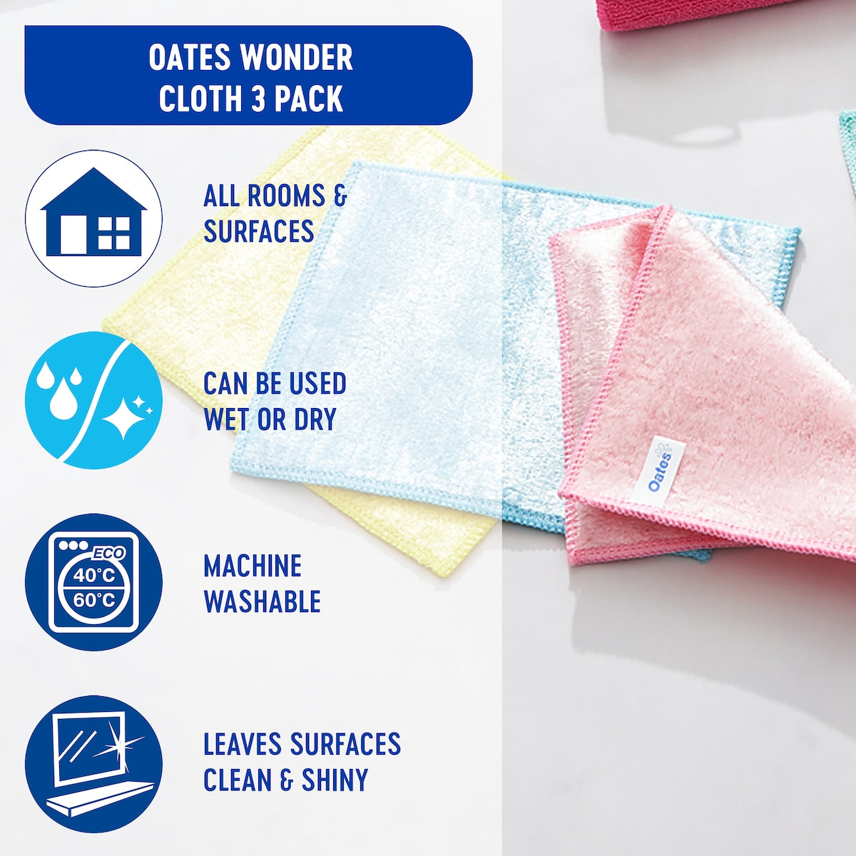Oates Wonder Cloth 3 pack