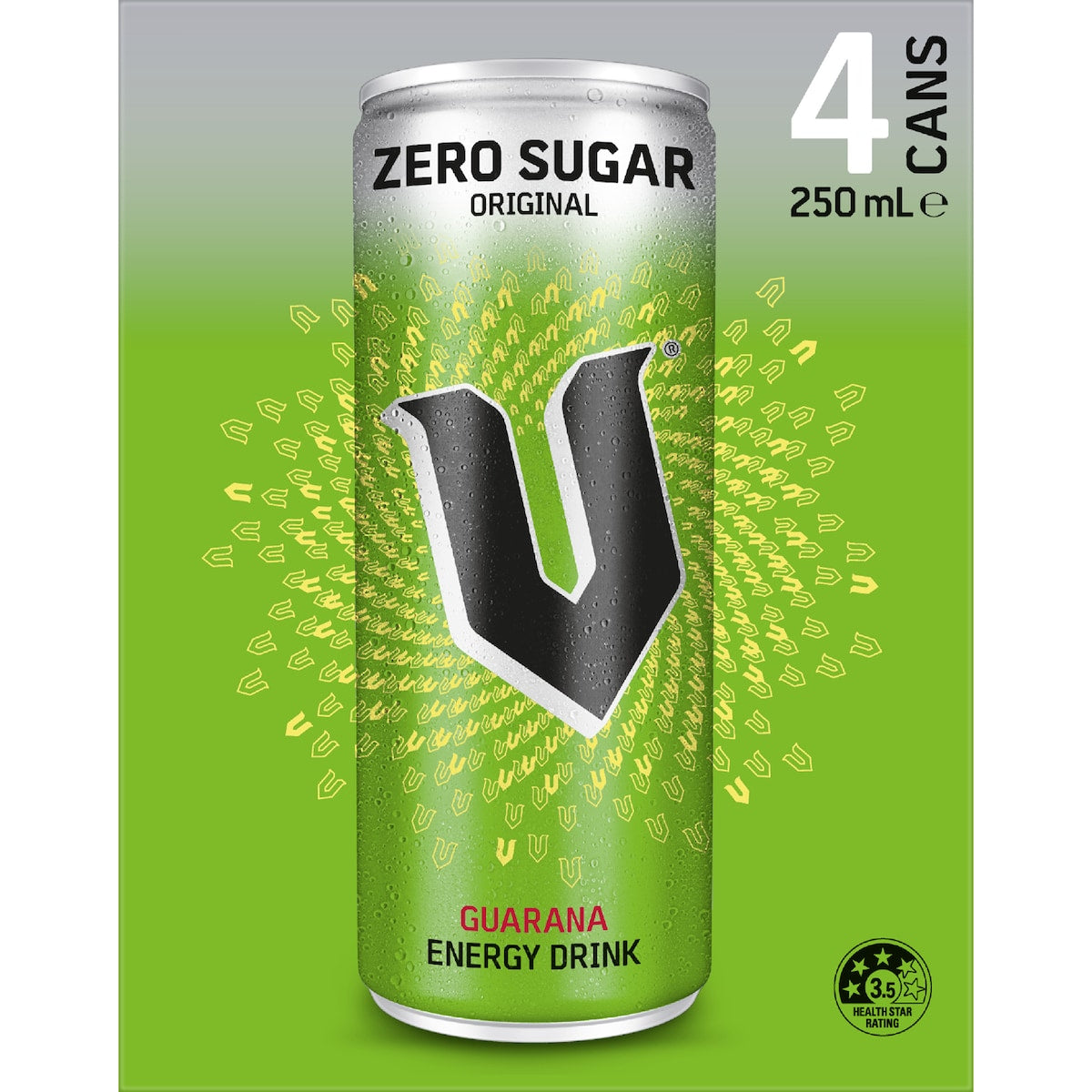 V Energy Sugar Free 250ml X 4 Pack