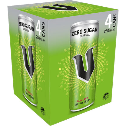 V Energy Sugar Free 250ml X 4 Pack