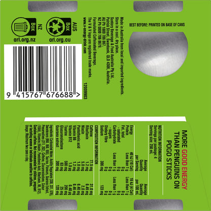 V Energy Sugar Free 250ml X 4 Pack