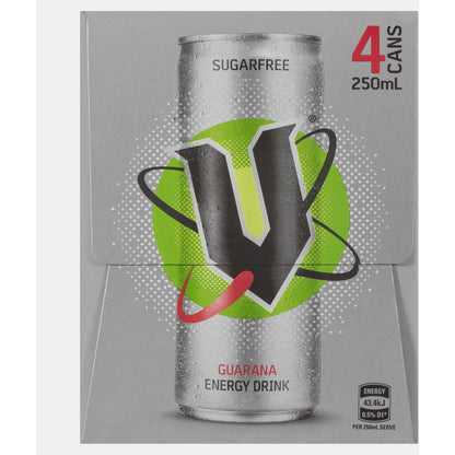 V Energy Sugar Free 250ml X 4 Pack