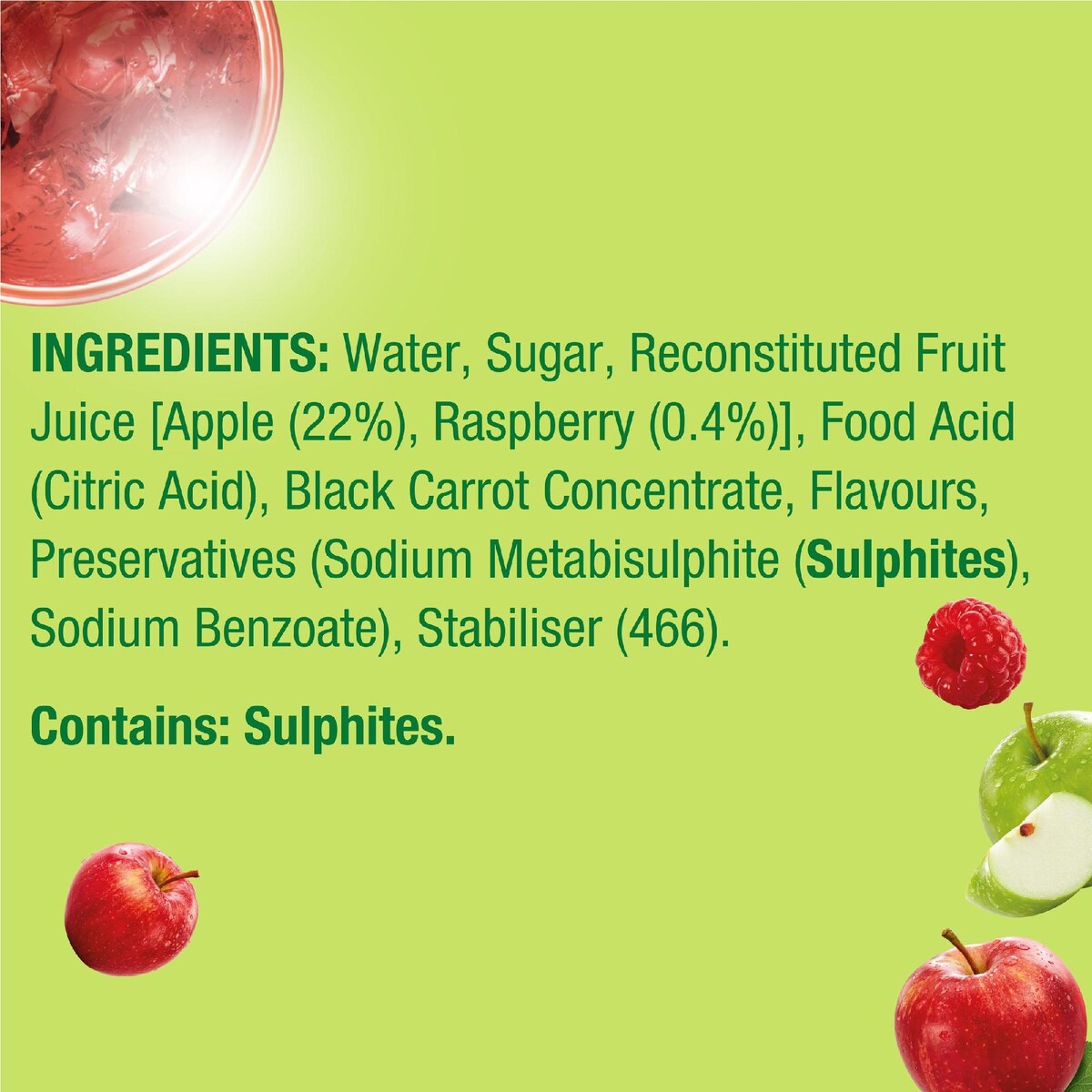 Golden Circle Cordials Apple Raspberry Cordial 2l