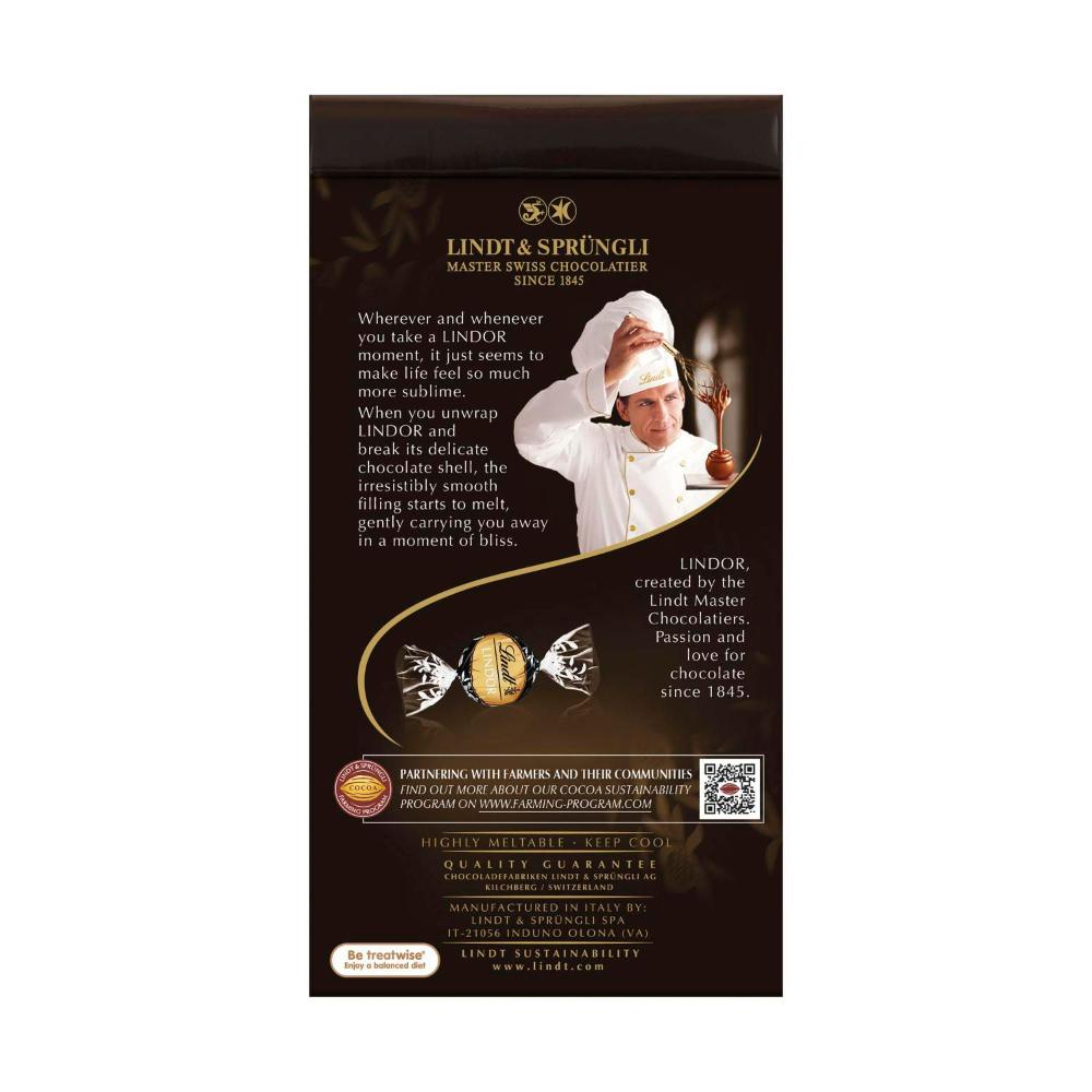 Lindt Lindor 70% Cocoa Dark Chocolate Balls Bag - 123g