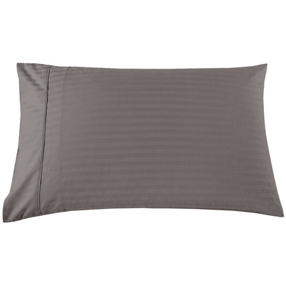 Kensington 1200 Thread Count Stripe Cotton Sheet Set Double Charcoal