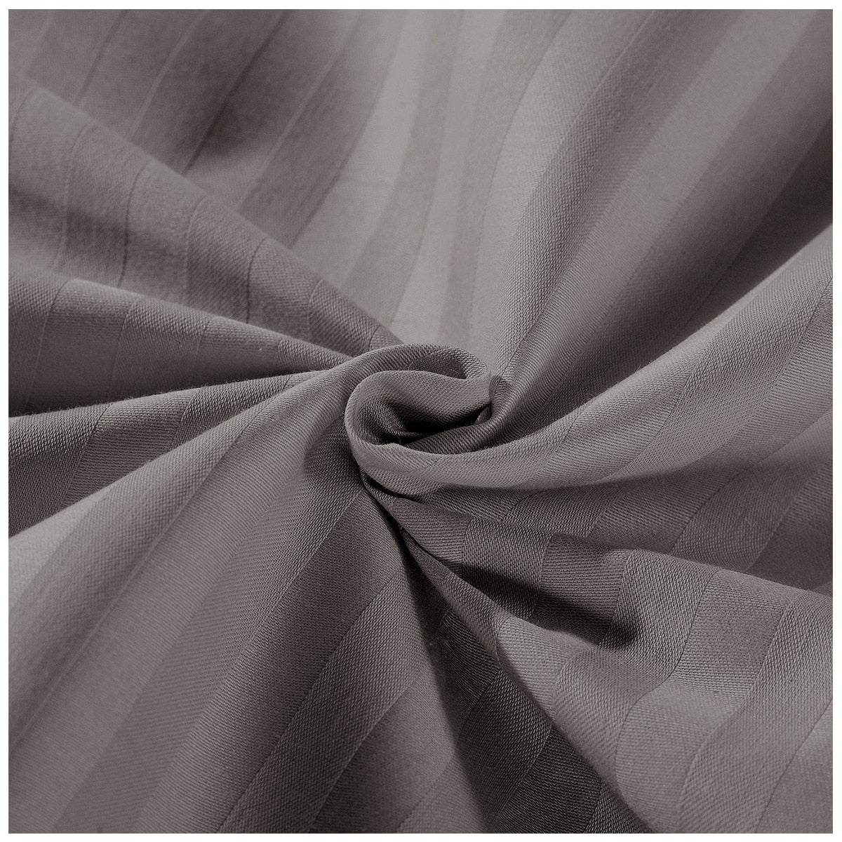 Kensington 1200 Thread Count Stripe Cotton Sheet Set Double Charcoal