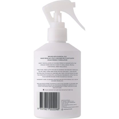 Green Nation Air Freshener Spray Vanilla + Coconut 200mL