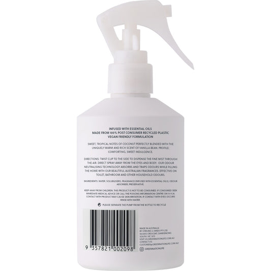 Green Nation Air Freshener Spray Vanilla + Coconut 200mL
