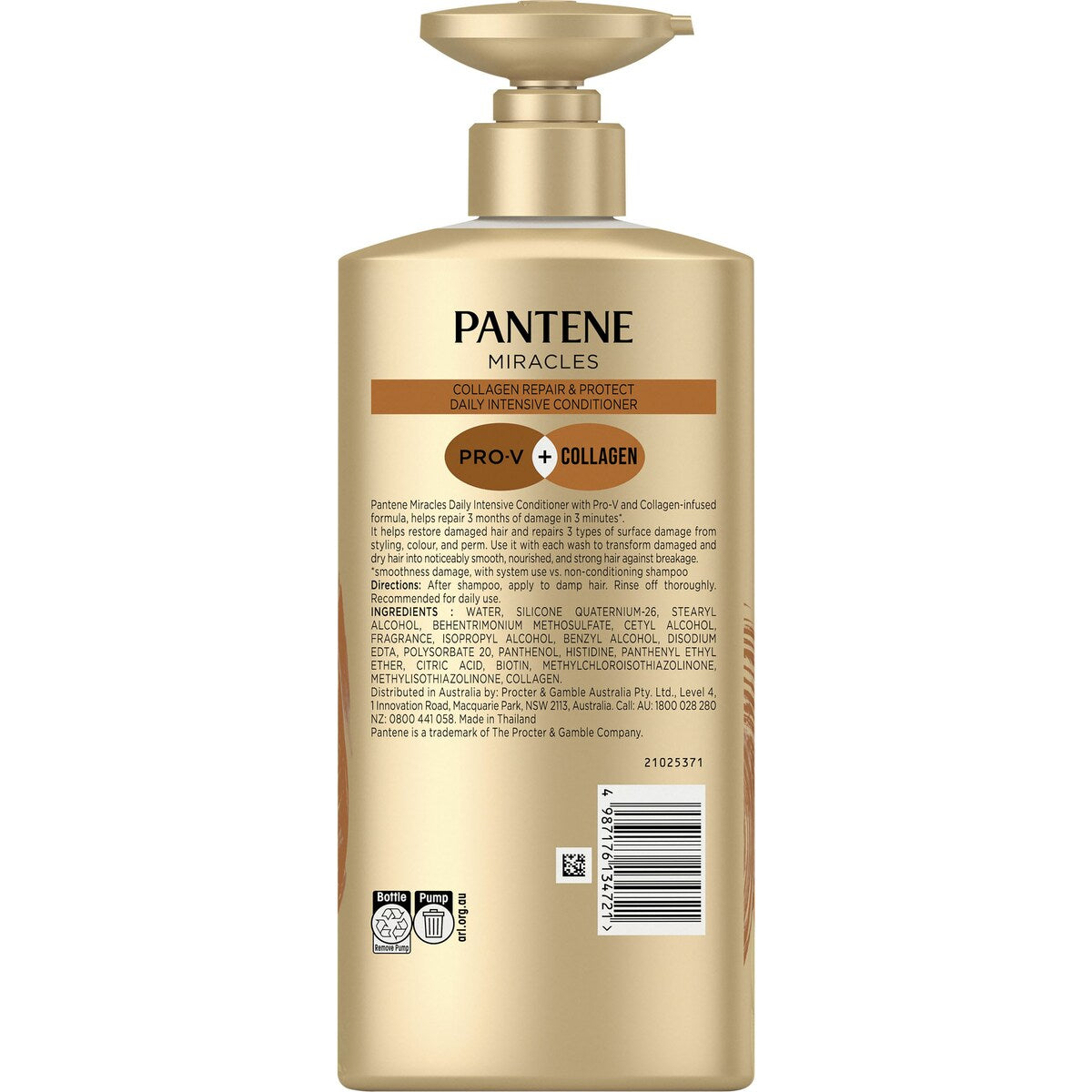 Pantene 3 Minute Miracle Pump Collagen 600mL