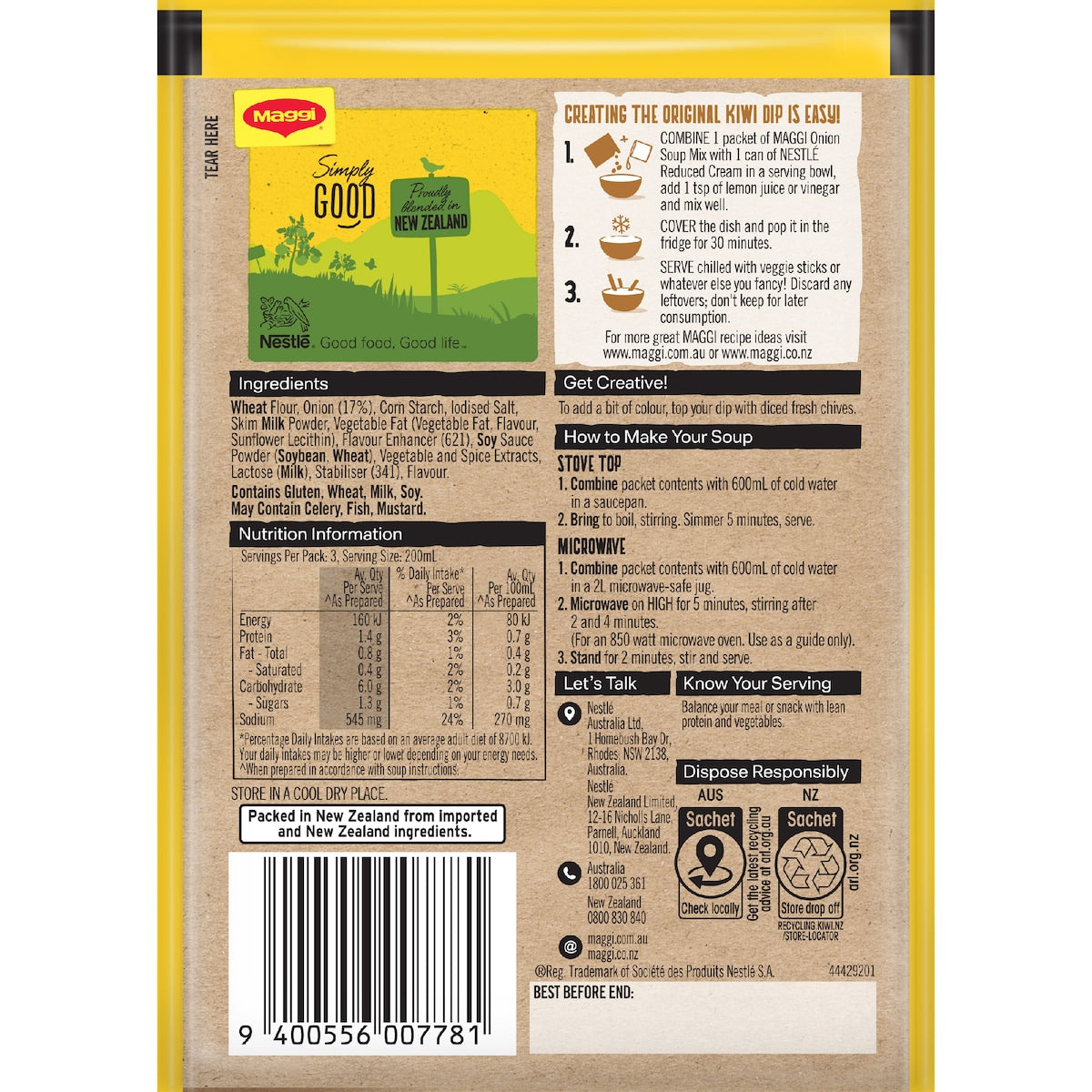 Maggi Soup Onion 32g