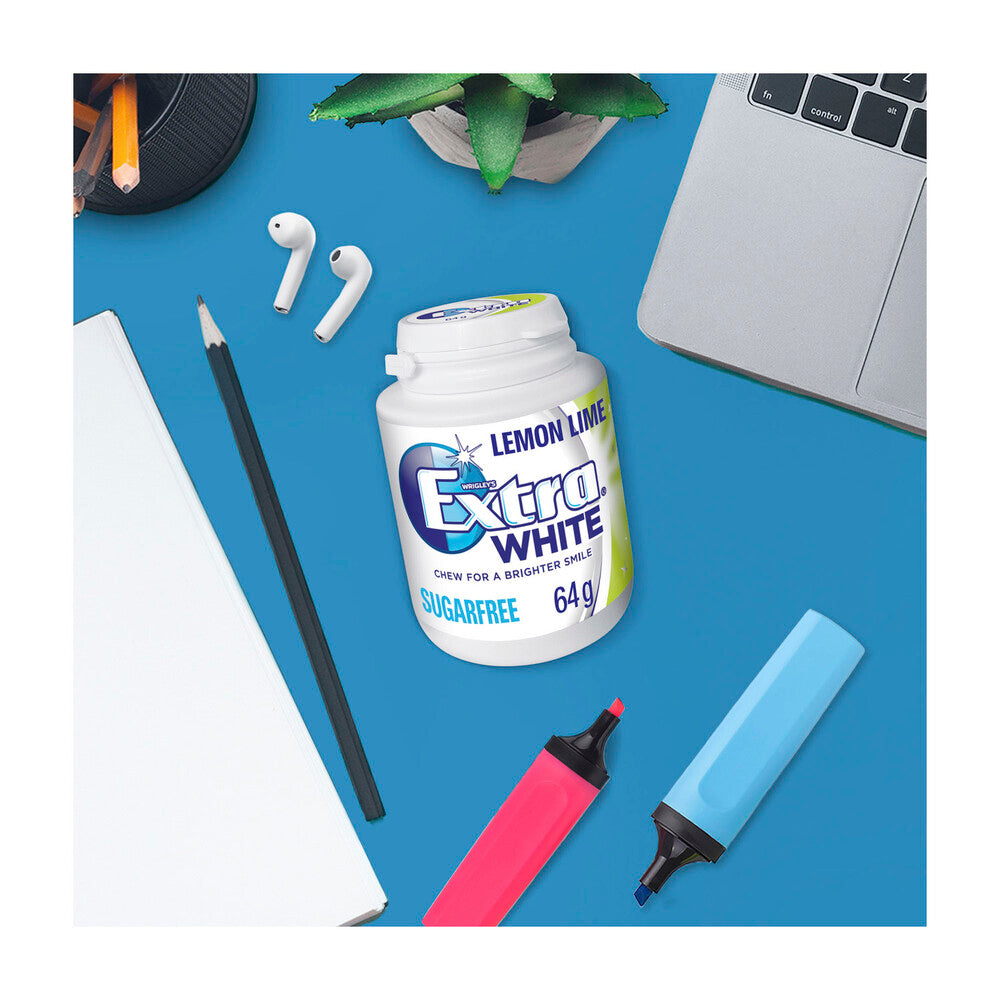 Extra White Lemon Lime Sugar Free Chewing Gum - 64g