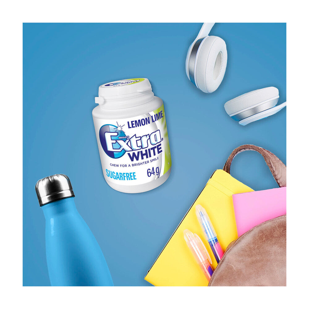 Extra White Lemon Lime Sugar Free Chewing Gum - 64g