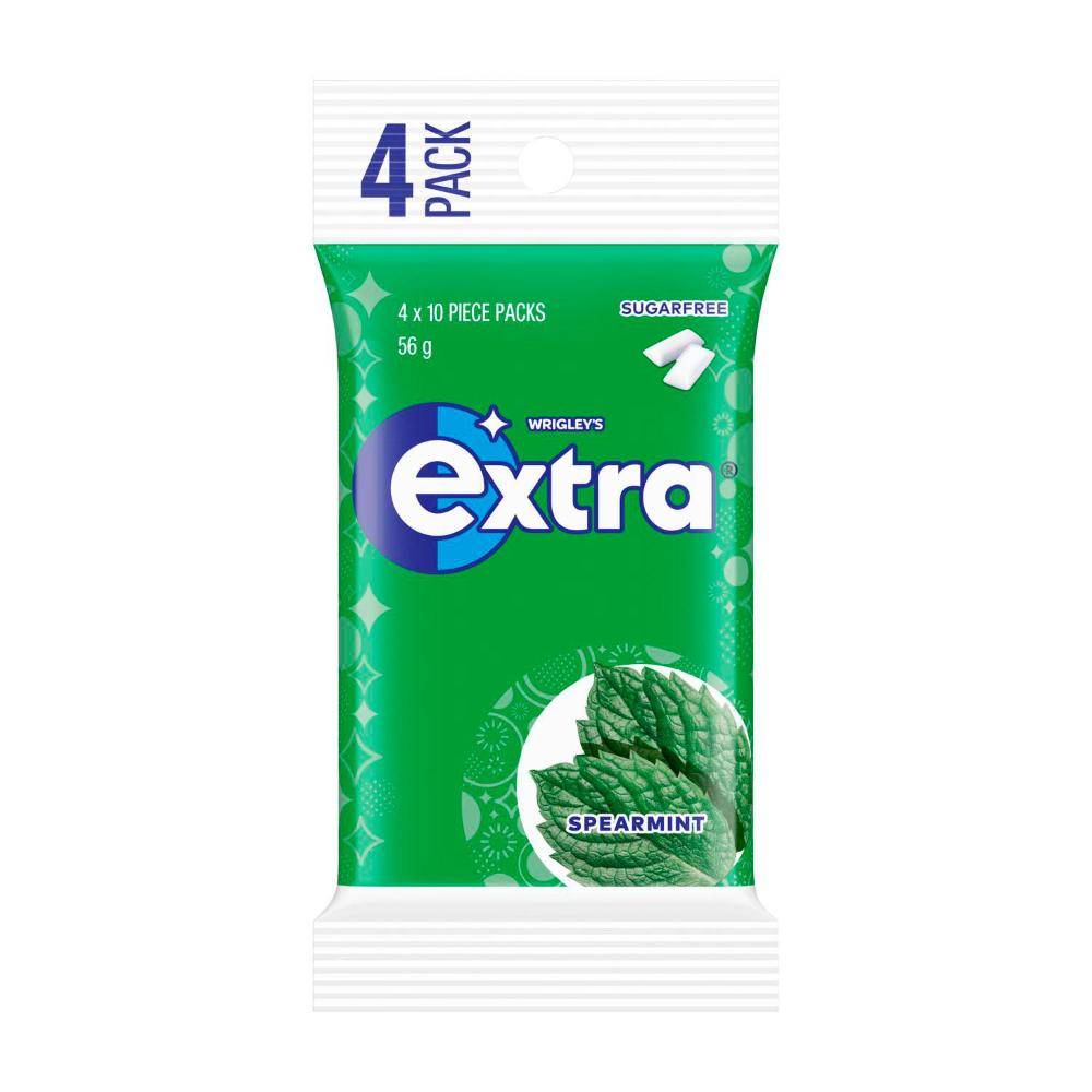 Extra Spearmint Sugar Free Chewing Gum 4x14g - 56g