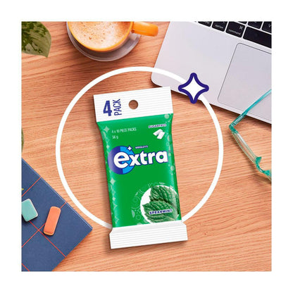 Extra Spearmint Sugar Free Chewing Gum 4x14g - 56g
