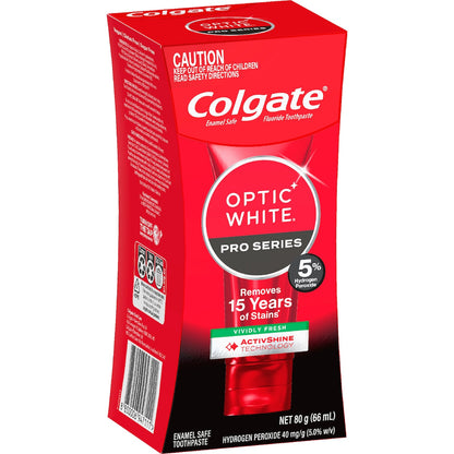 Colgate Teeth Whitening Toothpaste Pro Optic White Vividly Fresh 80g