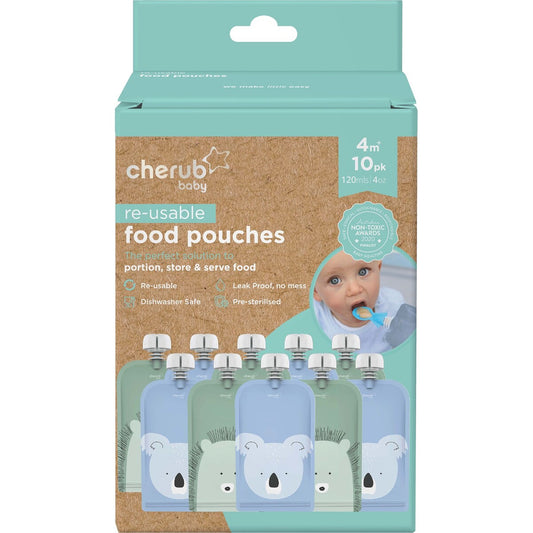 Cherub Baby Food Pouch Minis Assorted 10 Pack