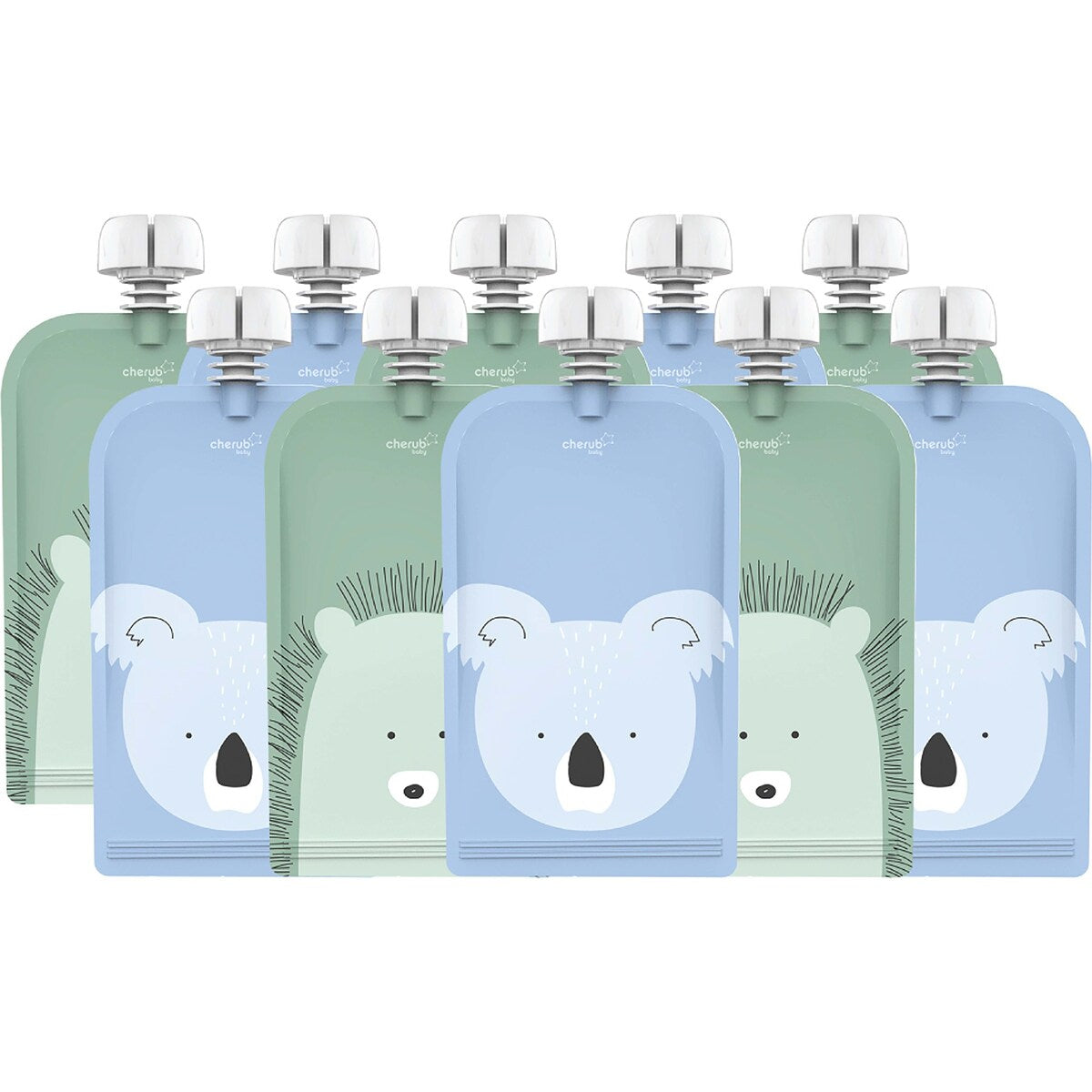 Cherub Baby Food Pouch Minis Assorted 10 Pack
