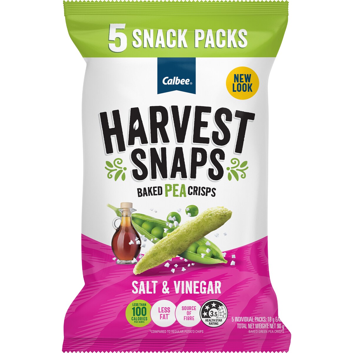Calbee Harvest Snaps Salt & Vinegar 5 pack