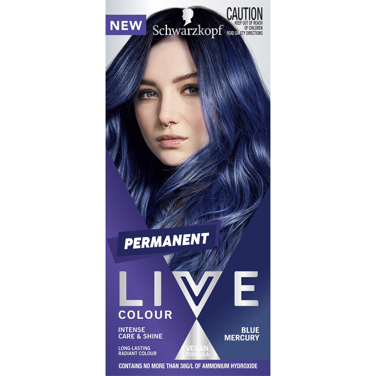 Schwarzkopf Live Colour Blue Hair Dye Blue Mercury Permanent each