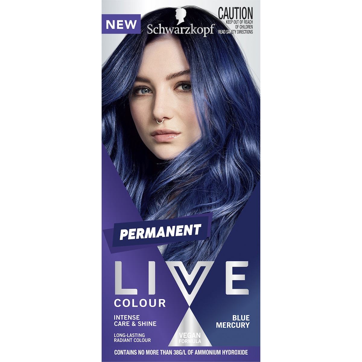 Schwarzkopf Live Colour Permanent Hair Dye Blue Mercury Each