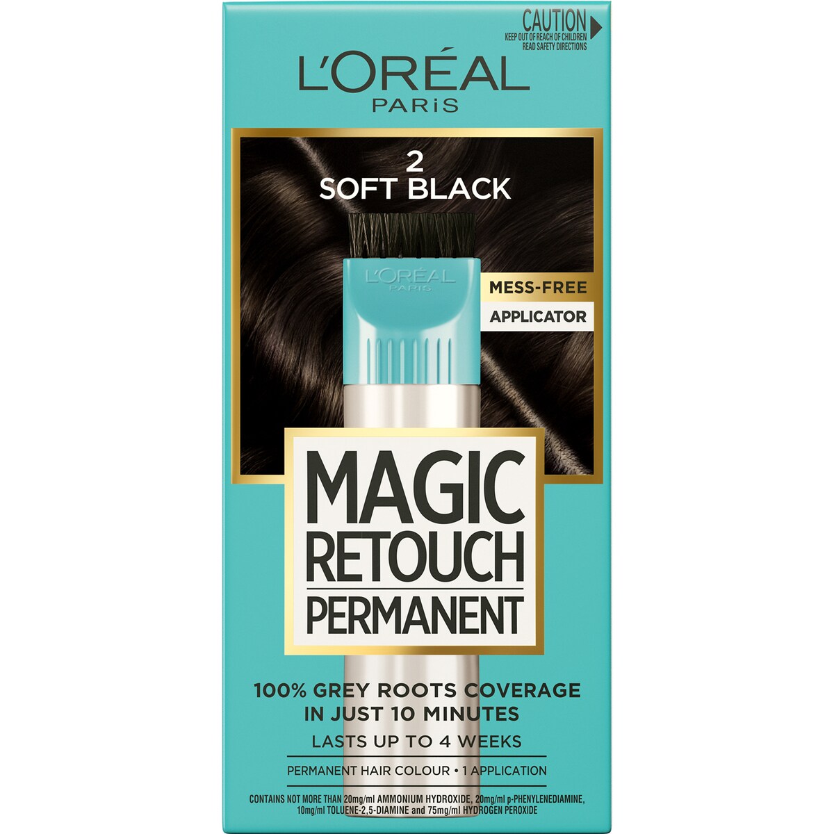 L'Oreal Paris Magic Retouch Permanent Hair Colour 2 Soft Black each