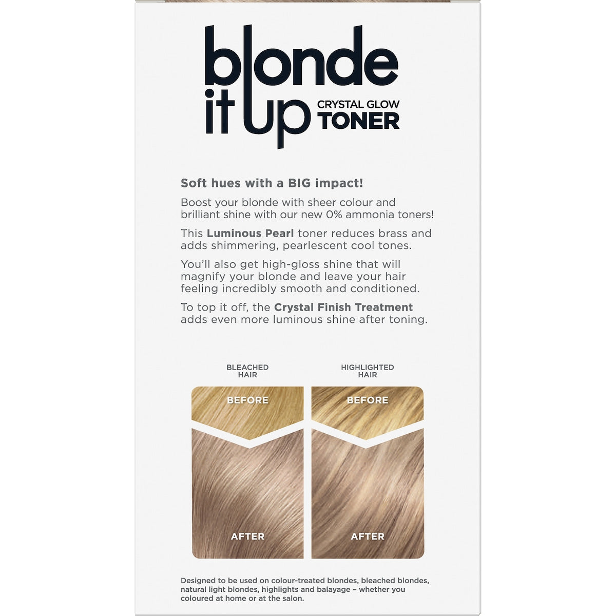 Clairol Blonde It Up Toner Lumino Pearl Semi Permanent Each