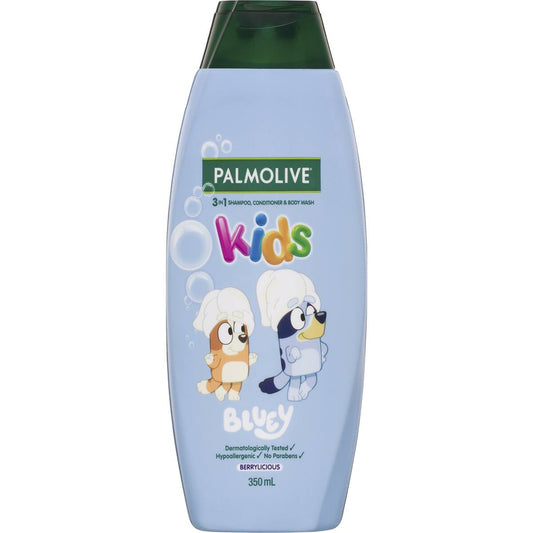 Palmolive 3 In 1 Bluey Kids Shampoo Conditioner & Body Wash 350ml