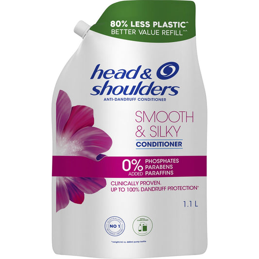 Head & Shoulders Smooth & Silky Refill Conditioner 1.1L