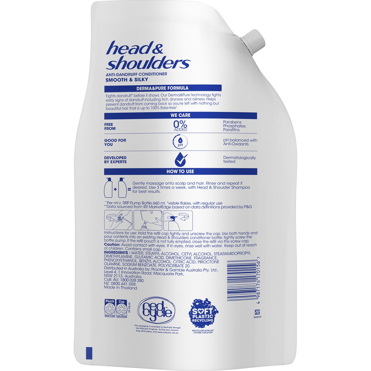 Head & Shoulders Smooth & Silky Refill Conditioner 1.1L