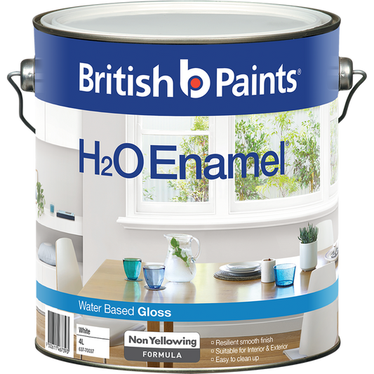 British Paints H2O Enamel Gloss - 4L