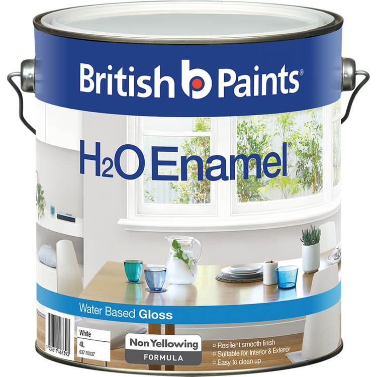 British Paints H2O Enamel Gloss - 4L