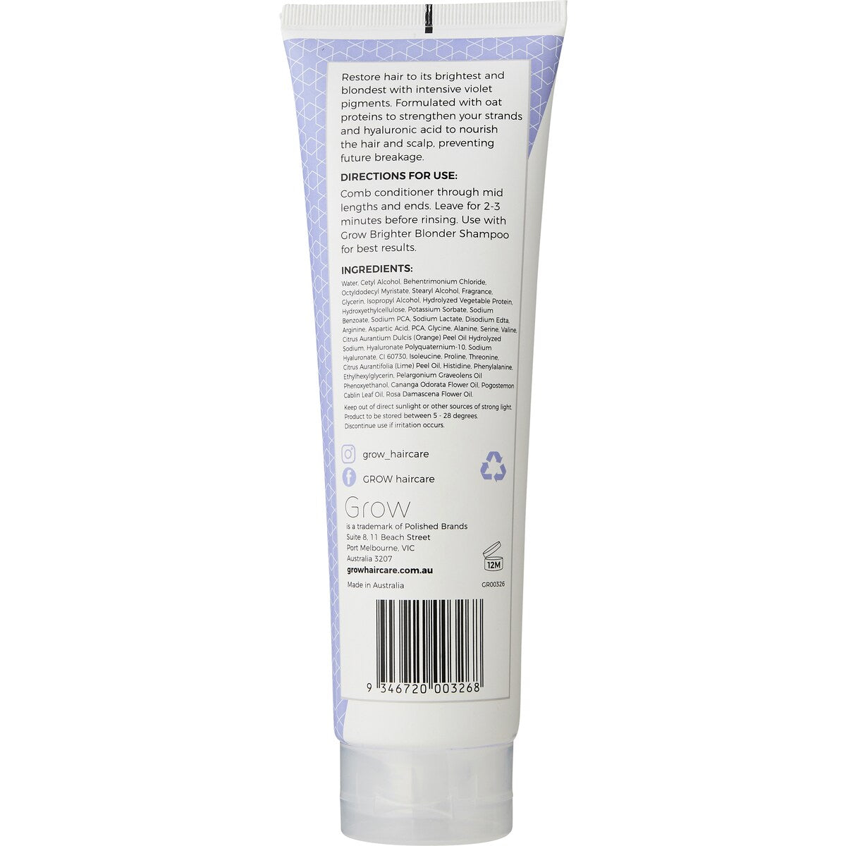 Grow Grow Brighter Blonder Conditioner 250ml