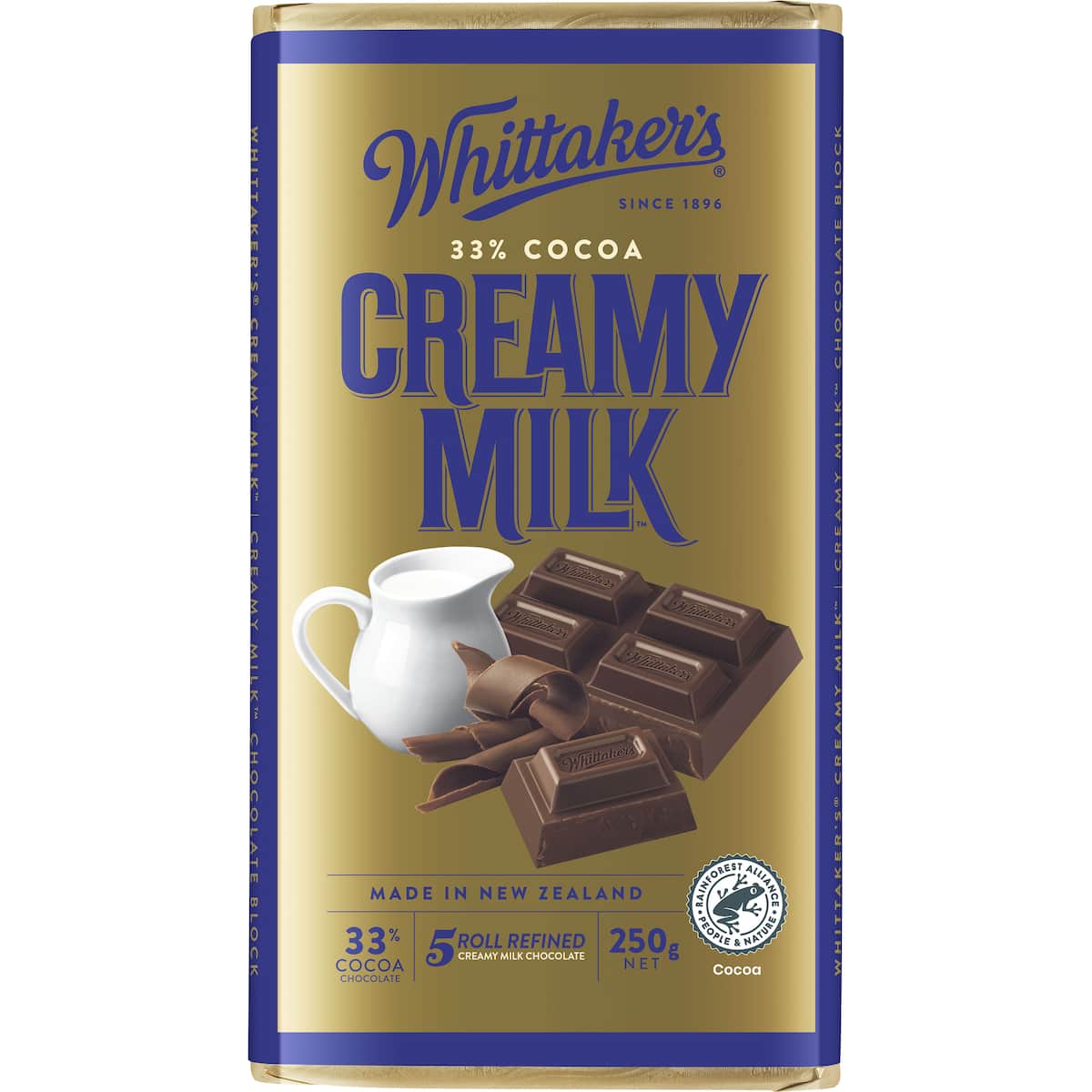 Whittaker's Block Creamy Milk 33% Cocoa 250g