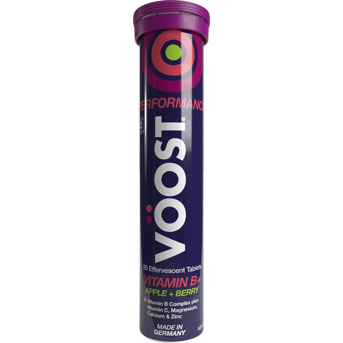 Voost Performance Vitamin b+ Apple + Berry Effervescent Tablets 20 Pack