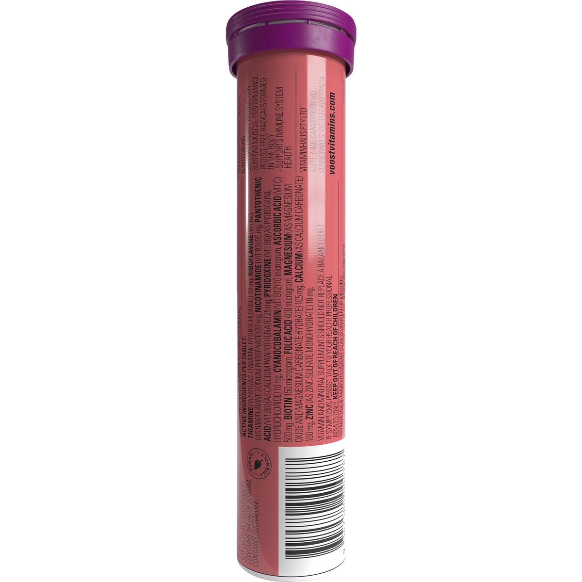 Voost Performance Vitamin b+ Apple + Berry Effervescent Tablets 20 Pack