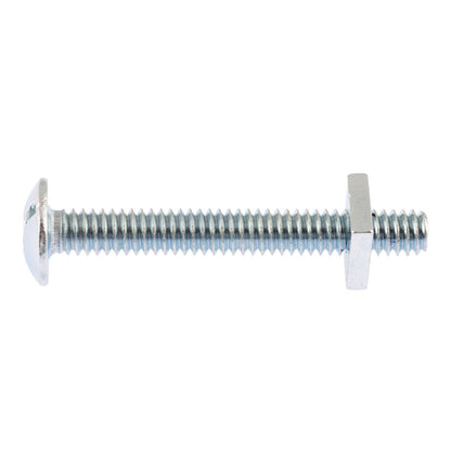 Zenith Mushroom Head Bolt and Nut - 1/4 x 50mm - 25 Pack
