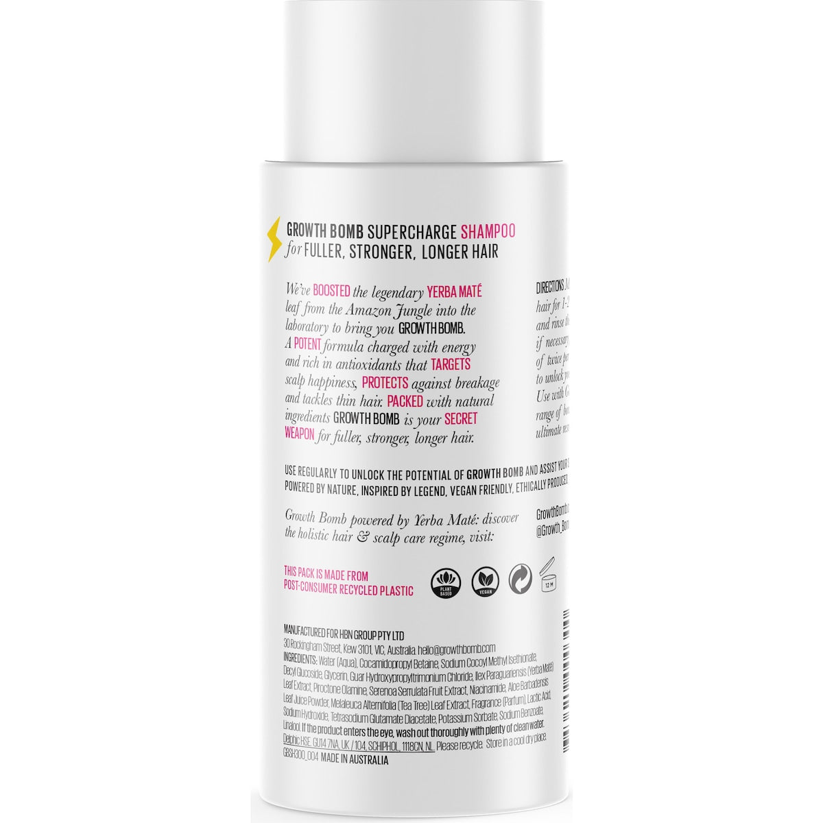 Growth Bomb Supercharge Shampoo 300ml