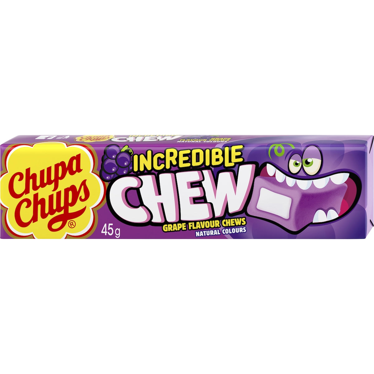 Chupa Chups Incredible Chew Grape Flavoured Chews 45g
