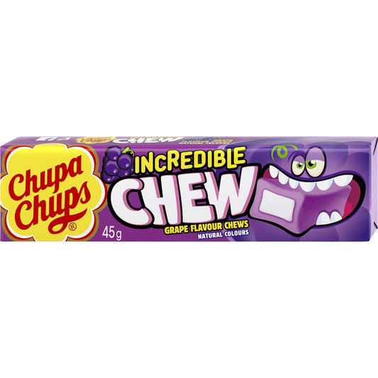 Chupa Chups Incredible Chew Grape Flavoured Chews 45g