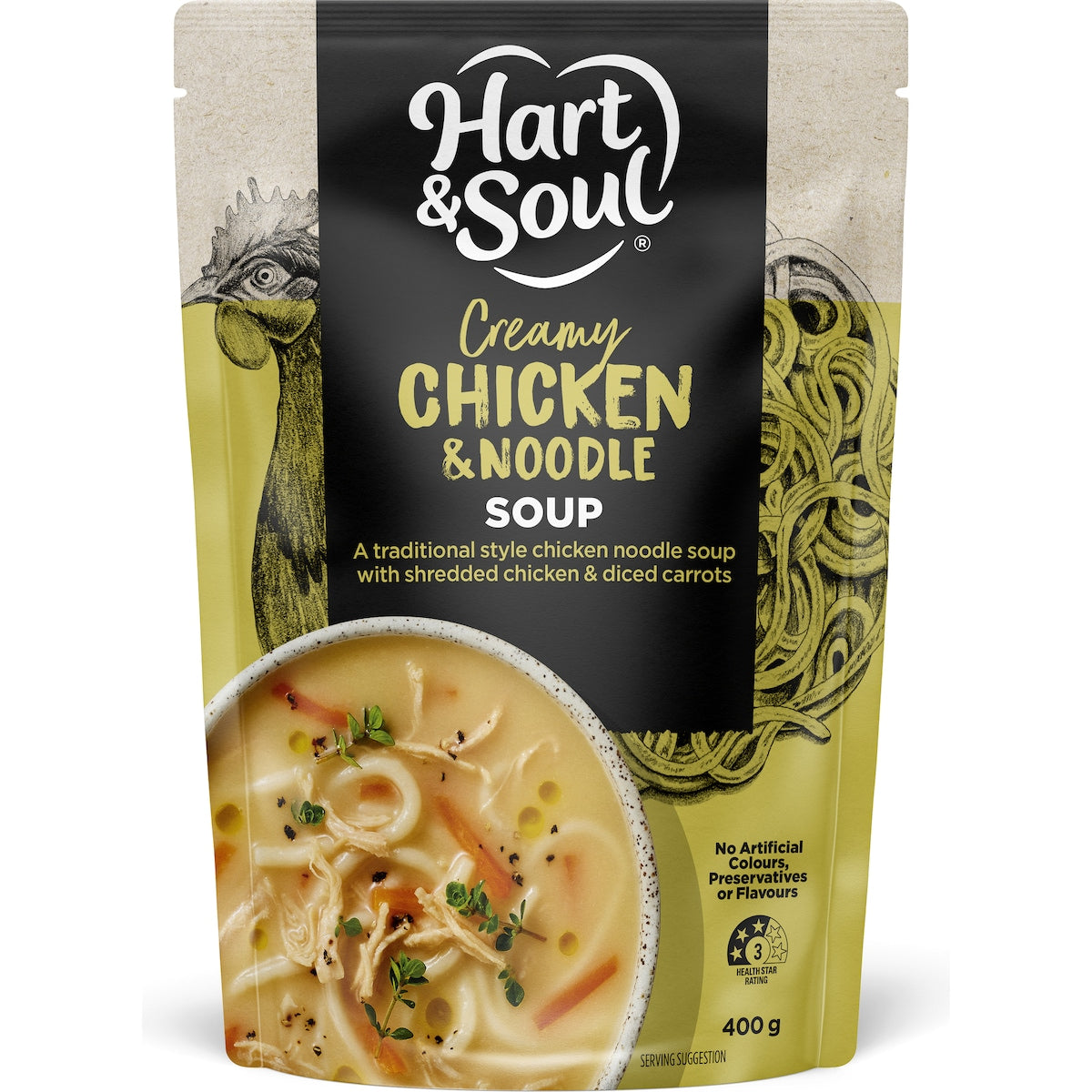 Hart & Soul Creamy Chicken & Noodle Soup 400g