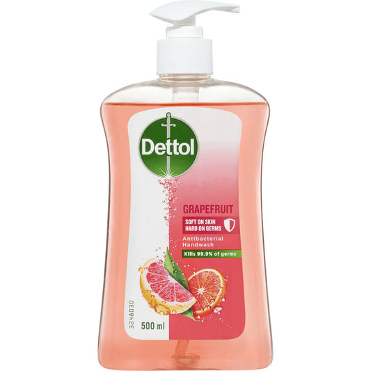 Dettol Antibacterial Liquid Hand Wash Pump Grapefruit 500ml