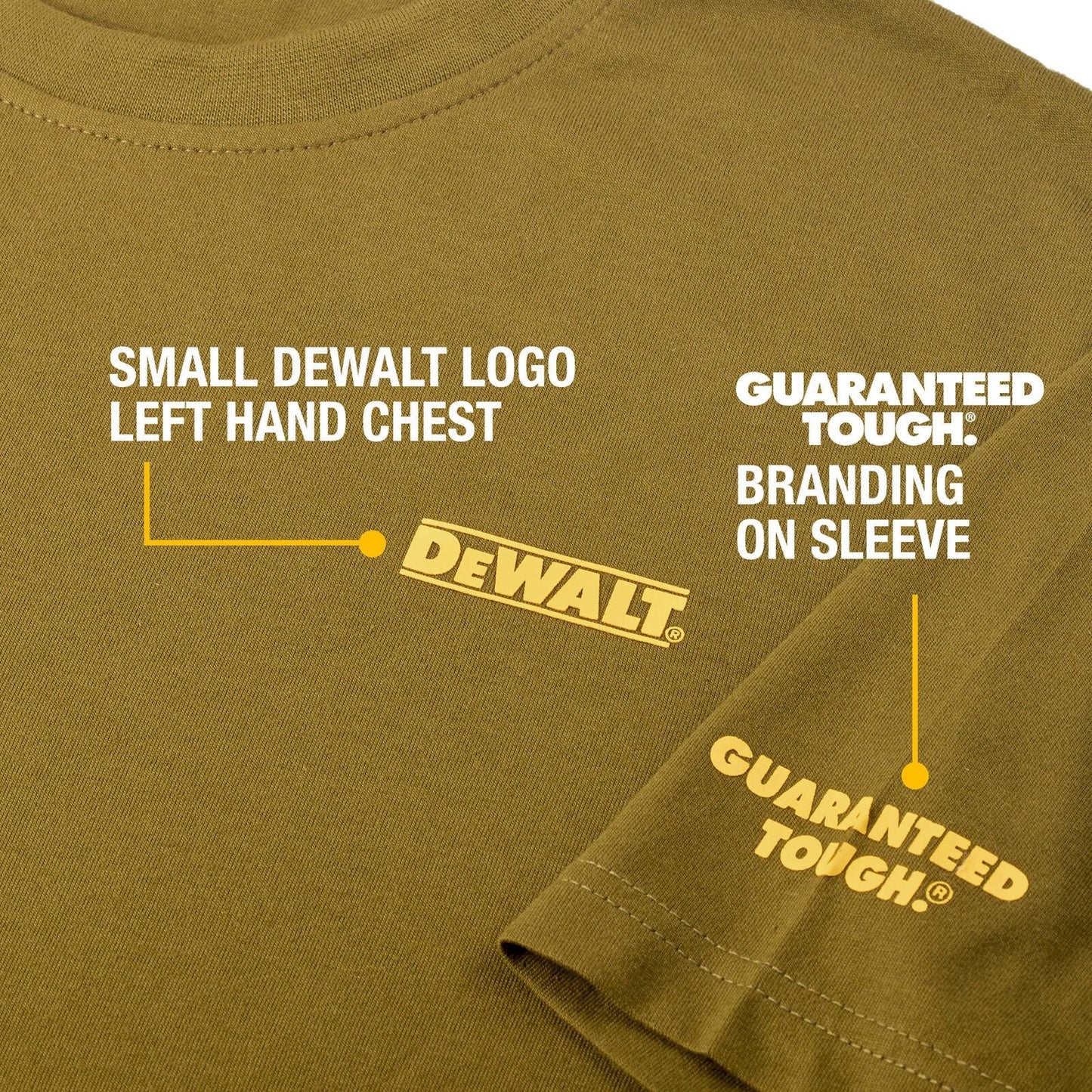 Dewalt Olive Typhoon Crew Neck Shirt - XL